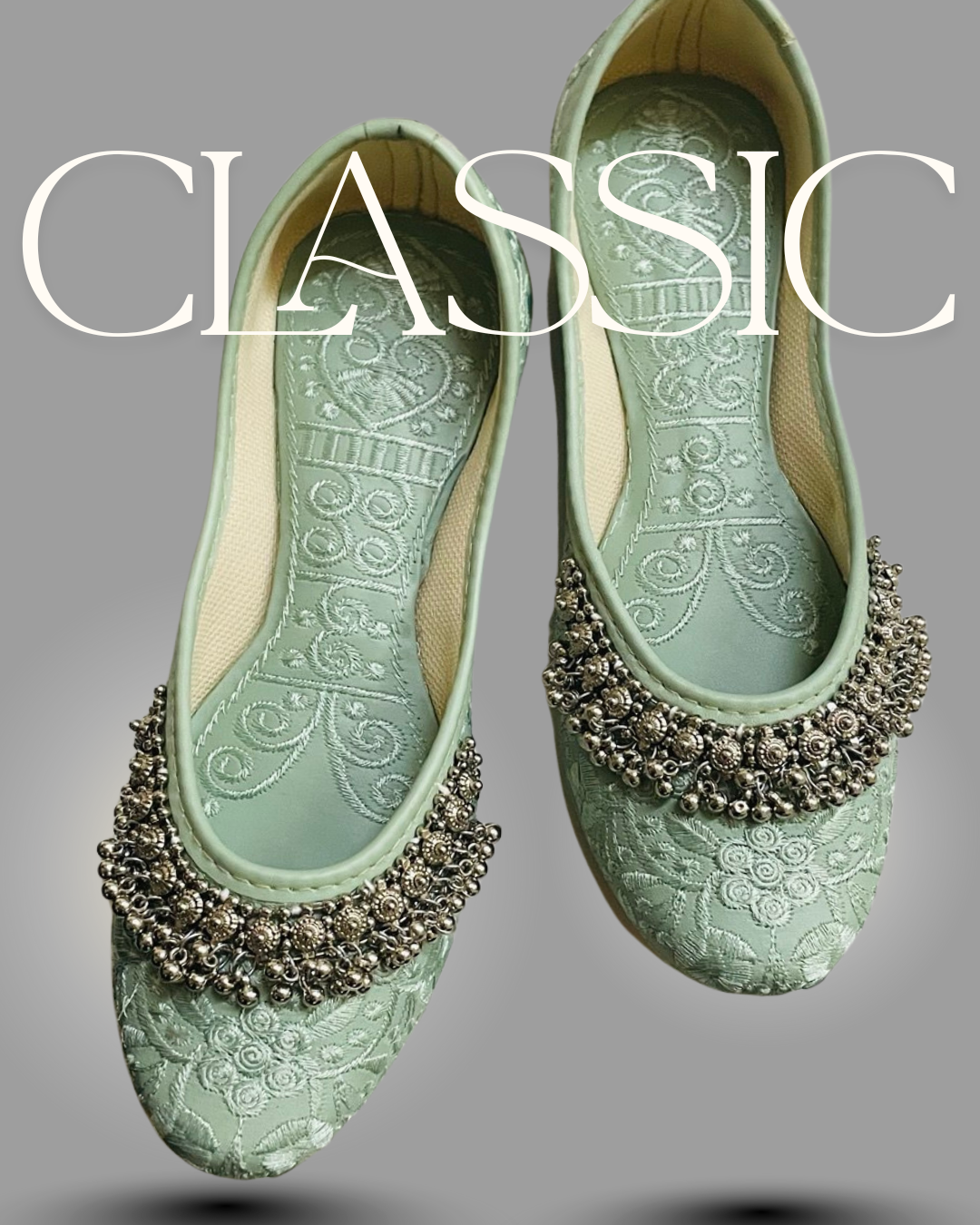 CLASSIC JHANJAR -Mehendi Charm Green