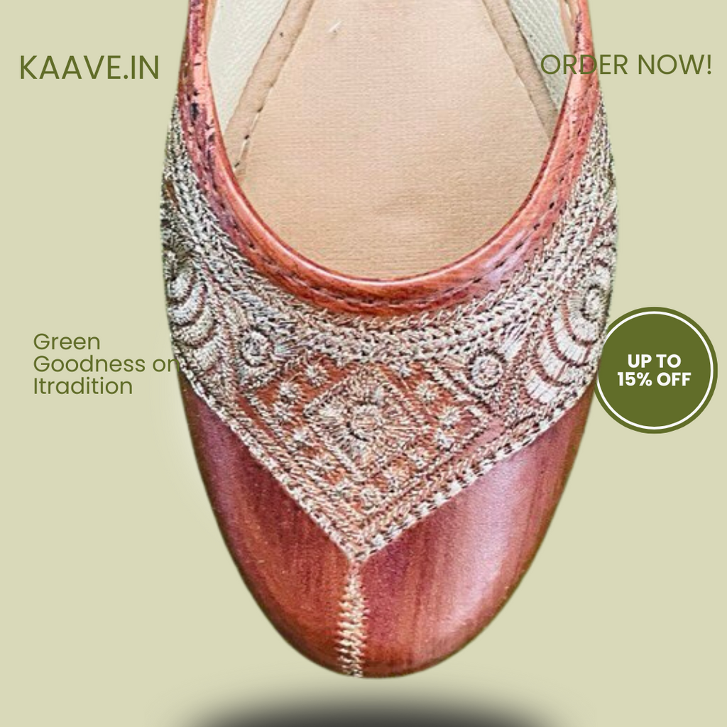 Green leather hand work d4