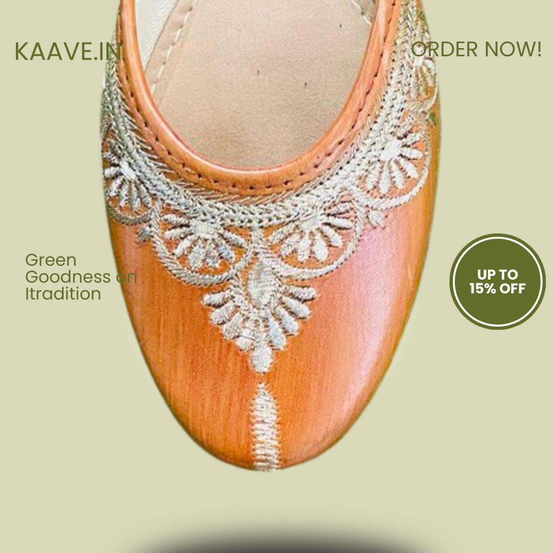 Green leather hand work d8