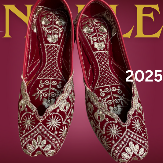 Maroon & Gold Embroidery