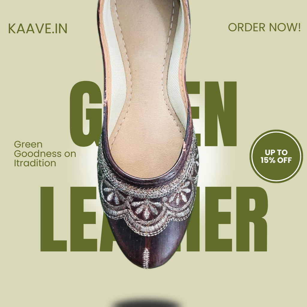 Green leather hand work d5